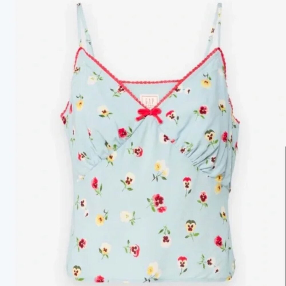 DOEN X Spring Blue floral TOP
